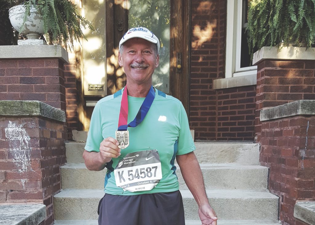 After two total hip replacements, patient completes a marathon